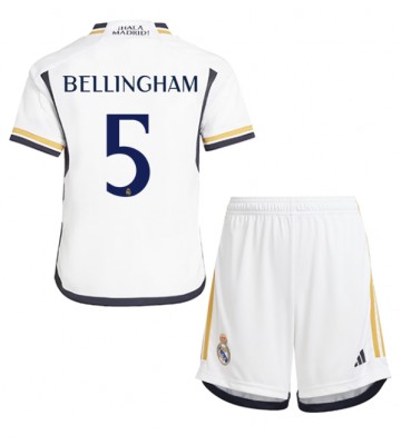 Real Madrid Jude Bellingham #5 Hjemmebanesæt Børn 2023-24 Kort ærmer (+ korte bukser)